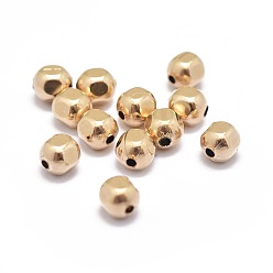 Real Gold Filled Yellow Gold Filled Beads, 1/20 14K Gold Filled, Cadmium Free & Nickel Free & Lead Free, Faceted, Oval, 4x3.6mm, Hole: 0.8mm