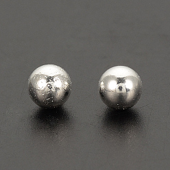 Silver Stainless Steel Beads, Undrilled/No Hole Beads, Round, Silver, 3.0mm, about 9000pcs/1000g