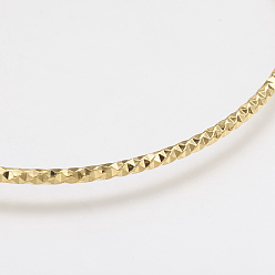 Golden Brass Buddhist Bangles, Textured Bangles, Golden, 2-3/8 inch(62mm)