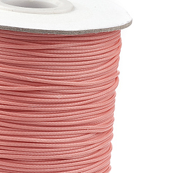 Salmon Korean Waxed Polyester Cord, Salmon, 1mm, about 85yards/roll