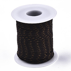 Brun De Noix De Coco Cordon polyester polyvalent, pour la fabrication de bracelets en corde ou de lacets de bottes, brun coco, 2mm, environ 21.87 yards (20m)/rouleau