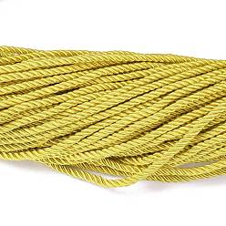 Light Khaki Polyester Cord, Twisted Cord, Light Khaki, 5mm, about 97~100m/bundle