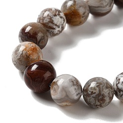 Mexican Agate Natural Mexican Agate Beads Strands, Round, 8mm, Hole: 1mm, about 49pcs/strand, 15.35''(39cm)