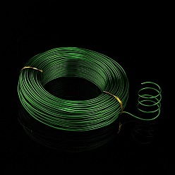 Зеленый Круглая алюминиевая проволока, гибкий провод ремесла, для изготовления кукол из бисера, зелёные, 12 датчик, 2.0 мм, 55 м / 500 г (180.4 футов / 500 г)