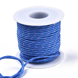 Dodger Blue Multipurpose Polyester Cord, for Rope Bracelets or Boot Laces Making, Dodger Blue, 2mm, about 21.87 yards(20m)/roll