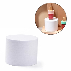 White EVA Foam Photography Props, 3D Geometric Shooting Backgrounds, Jewelry Display Base, Column, White, 75x60mm