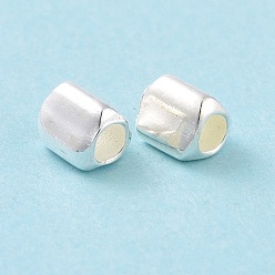 Silver 925 Sterling Silver Beads, Tri-Prism, Silver, 3x3x3.5mm, Hole: 1.5mm, about 161Pcs/10g