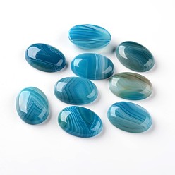 Banded Agate Oval Natural Striped Agate/Banded Agate Cabochons, 30x22x6.8mm