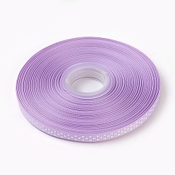 Purple Polka Dot Ribbon Grosgrain Ribbon, Lt.Purple, three points on an oblique line, about 3/8 inch(10mm) wide, 50yards/roll(45.72m/roll)