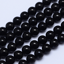 Tourmaline Classer une tourmaline naturelle brins de perles rondes, 10mm, Trou: 1mm, Environ 38 pcs/chapelet, 15 pouce