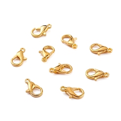 Golden Zinc Alloy Lobster Claw Clasps, Golden, 12x6mm, Hole: 1.2mm, 100pcs/Box