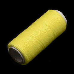 Champagne Yellow 402 Polyester Sewing Thread Cords for Cloth or DIY Craft, Champagne Yellow, 0.1mm, about 120m/roll, 10rolls/bag