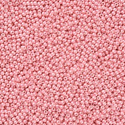 Lavender Blush 11/0 Grade A Round Glass Seed Beads, Baking Paint, Lavender Blush, 2.3x1.5mm, Hole: 1mm, about 48500pcs/pound