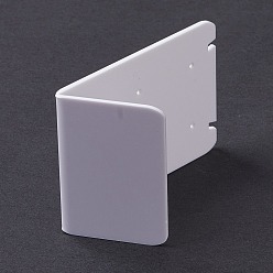 White Acrylic Earring Stands Displays, L-shaped, White, 3.6x4.95x7cm
