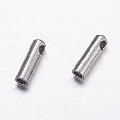 Stainless Steel Color 304 Stainless Steel Cord Ends, End Caps, Stainless Steel Color, 7x2mm, Hole: 1.5mm, Inner Diameter: 1.5mm