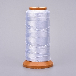 Белый Полиэфирные нити, для изготовления ювелирных изделий, белые, 0.7 мм, около 437.44 ярдов (400 м) / рулон
