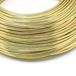 Light Gold Fil d'aluminium rond, fil d'artisanat en métal pliable, fil d'artisanat flexible, pour la fabrication artisanale de poupée de bijoux de perles, or et de lumière, Jauge 22, 0.6mm, 280m/250g(918.6 pieds/250g)