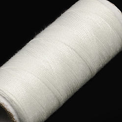 White 402 Polyester Sewing Thread Cords for Cloth or DIY Craft, White, 0.1mm, about 120m/roll, 10rolls/bag