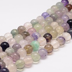 Fluorine Brins de perles naturelles fluorite, ronde, 12mm, Trou: 1mm, Environ 32 pcs/chapelet, 15.5 pouce