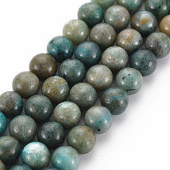 Chrysocolle Chapelets de perles chrysocolla naturelles , ronde, 6mm, Trou: 0.8mm, Environ 60~62 pcs/chapelet, 15.16 pouce (38.5 cm)