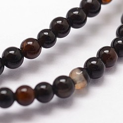 Natural Agate Natural Agate Beads Strands, Dyed & Heated, Round, 3mm, Hole: 0.5mm, about 125pcs/strand