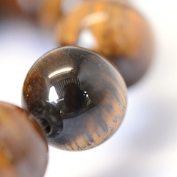 Tiger Eye Grade AB Natural Tiger Eye Round Bead Strands, 6~6.5mm, Hole: 1mm, about 63pcs/strand, 15.5 inch