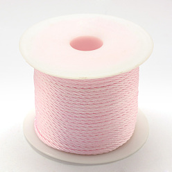 Pearl Pink Braided Nylon Thread, Pearl Pink, 2mm, about 54.68 yards(50m)/roll