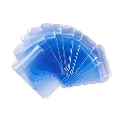 Bleu Clair Pvc rectangle zip lock sacs, top étanchéité des sacs épais, bleu clair, 7x5 cm, épaisseur unilatérale: 0.3 mm, environ 100 pcs / sachet 