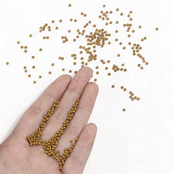 Goldenrod 11/0 Grade A Round Glass Seed Beads, Baking Paint, Goldenrod, 2.3x1.5mm, Hole: 1mm, about 48500pcs/pound