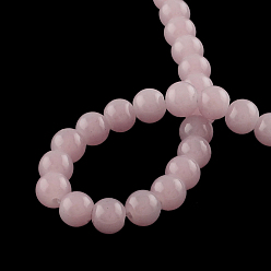 Salmon Imitation Jade Glass Beads Strands, Spray Painted, Round, Salmon, 6mm, Hole: 1.3~1.6mm, about 133pcs/strand, 31.4 inch