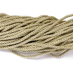 Pale Goldenrod Polyester Cord, Twisted Cord, Pale Goldenrod, 5mm, about 97~100m/bundle