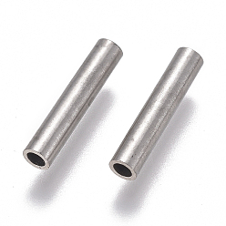 Stainless Steel Color 304 Stainless Steel Tube Beads, Stainless Steel Color, 15x3mm, Hole: 2mm