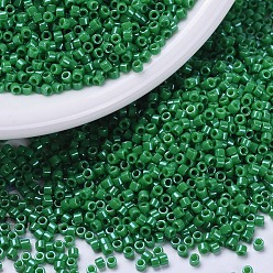 (DB0655) Teinté Opaque Vert Tendre Perles miyuki delica, cylindre, perles de rocaille japonais, 11/0, (db 0655) vert kelly opaque teint, 1.3x1.6mm, trou: 0.8 mm, sur 2000 pcs / bouteille, 10 g / bouteille