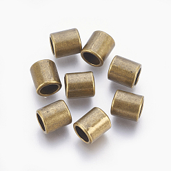 Bronze Antique Perles en alliage de style tibétain, sans cadmium et sans nickel et sans plomb, colonne, couleur de bronze antique, 9x8mm, Trou: 6mm