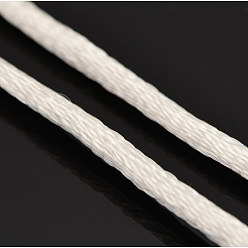 Gainsboro Macrame Rattail Chinese Knot Making Cords Round Nylon Braided String Threads, Satin Cord, Gainsboro, 2mm, about 10.93 yards(10m)/roll