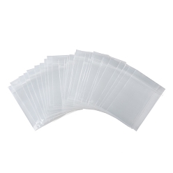 White Plastic Zip Lock Bags, Resealable Packaging Bags, Top Seal, Self Seal Bag, Rectangle, White, 9x6cm, Unilateral Thickness: 3.9 Mil(0.1mm), 100pcs/bag