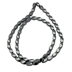 Black Magnetic Synthetic Hematite Beads Strands, Black, Size: about 7mm wide, 4mm thick, hole: 1mm, about 76pcs/strand