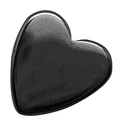 Prussian Blue Non-Magnetic Synthetic Hematite Cabochons, Mother's Day Craft Components Supplies, Heart, Gray, about 8mm in diameter, 2.8mm thick
