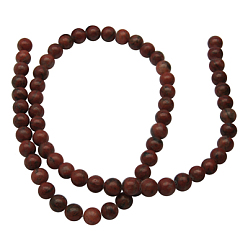 Red Sesame Red Beads Strands, Round, Red, 6mm, Hole: 1mm, about 62 pcs/strand, 15 inch
