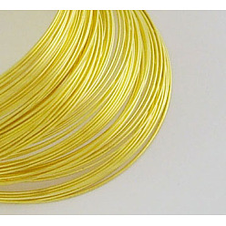 Golden Steel Memory Wire, for Bracelet Making, Golden, 55mm, Wire: 0.6mm(22 Gauge), 2200 circles/1000g