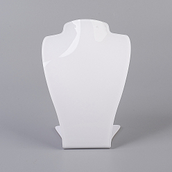 Белый Органические стеклянные ювелирные изделия из серебра и ожерелья, белые, 15x11x7.25 см