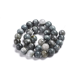 Eagle Eye Stone Natural Eagle Eye Beads Strands, Round, 4mm, Hole: 0.8mm, about 96pcs/strand, 15.55 inch(39.5cm)