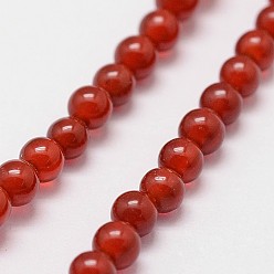 Carnelian Natural Carnelian Beads Strands, Dyed & Heated, Round, 2mm, Hole: 0.5mm, about 190pcs/strand