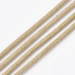 Tan Faux Suede Cords, Faux Suede Lace, Tan, 3x3mm, about 10.93 yards(10m)/roll
