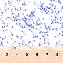 (35) Silver Lined Sapphire Toho perles de rocaille rondes, perles de rocaille japonais, (35) saphir doublé d'argent, 15/0, 1.5mm, Trou: 0.7mm, environ15000 pcs / 50 g