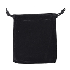 Черный Мешки ювелирных изделий бархата, чёрные, Около 10 см шириной, 12 см длиной