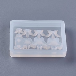 White Silicone Molds, Resin Casting Molds, For UV Resin, Epoxy Resin Jewelry Making, Star, White, 49.5x40x7mm, Inner Size: 4~12mm