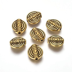 Antique Golden Tibetan Style Alloy Beads, Lead Free & Cadmium Free & Nickel Free, Antique Golden, 11.5x4mm, Hole: 1.5mm