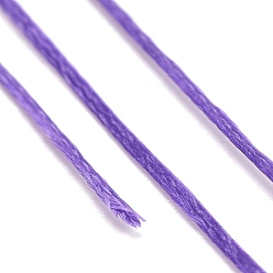 Medium Purple Waxed Polyester Cord, Micro Macrame Cord, Waxed Sewing Thread, Flat, Medium Purple, 0.8mm, about 284.33 yards(260m)/roll