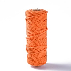Coral Cotton String Threads, Macrame Cord, Decorative String Threads, for DIY Crafts, Gift Wrapping and Jewelry Making, Coral, 3mm, about 54.68 yards(50m)/roll